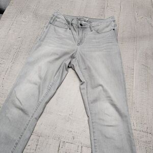 Athleta Sculptek Jeans Women's Size 6 Skinny Ankle Gray Stretch Denim‎ Mid Rise